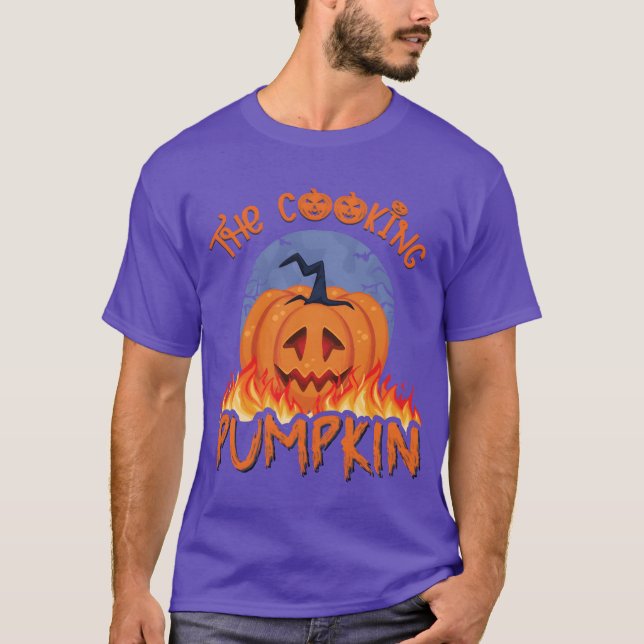 T-shirt La fille Halloween Citrouille de la Cuisine (Devant)