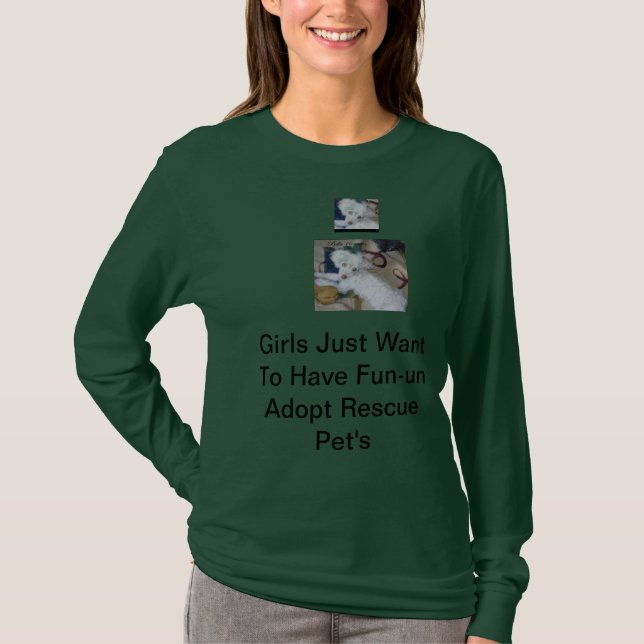 T-shirt La fille juste veulent avoir l'Amusement-ONU (Devant)