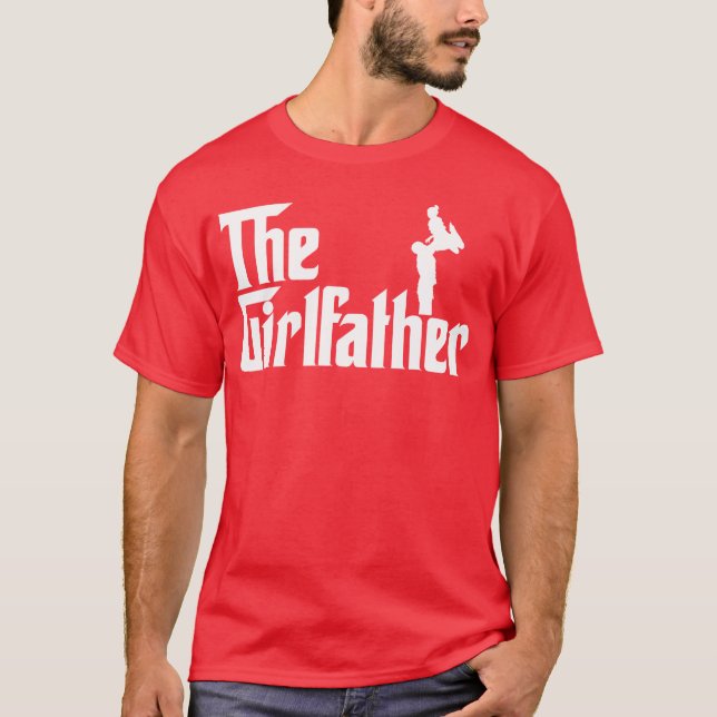 T-shirt La Fille Père Cadeau Drôle Papa De Filles Meilleur (Devant)