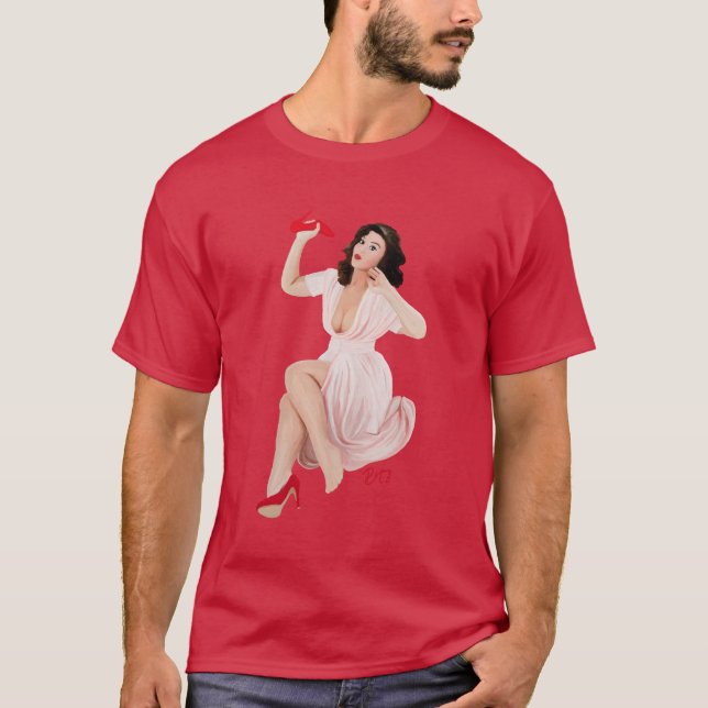 T-shirt La fille Pin-, aïe, il fait mal ! (Devant)