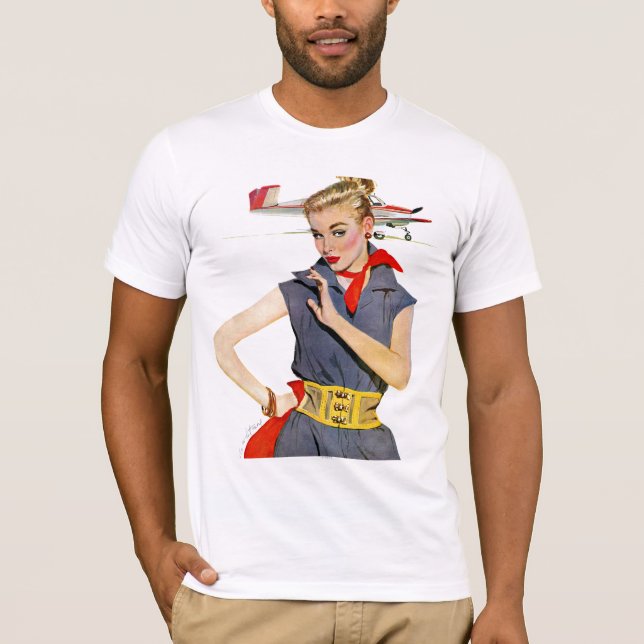 T-shirt La fille qui a volé des avions (Devant)