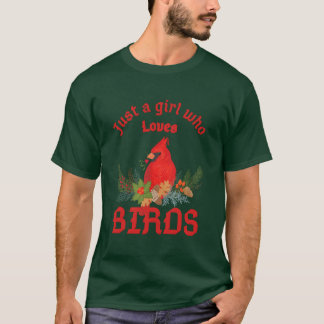 T-shirt La fille qui aime les oiseaux garçon