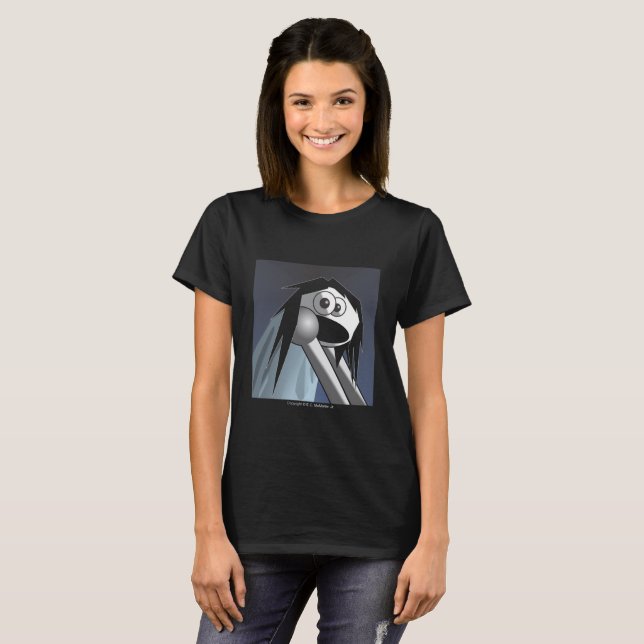 T-shirt La fille Shriek de Feo Amante (Devant entier)