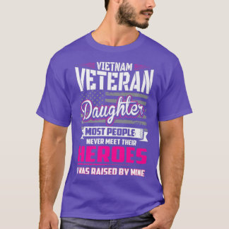 T-shirt La Fille Vétéran Du Vietnam Élevée Par Mon Héros