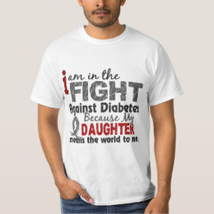 T-shirt La fille veut dire le monde à moi diabète