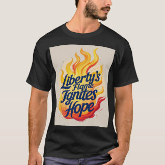 T-shirt La flamme de la bibliothèque enflamme l'espoir
