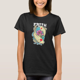 T-shirt La foi aime les poissons Koi Yin et Yang
