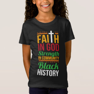 T-Shirt La Foi En Dieu La Force Dans La Communauté Cool Bl