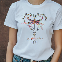 T-shirt La foi en libellule, l'espoir, l'amour | Christian