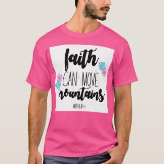 T-shirt La Foi peut déplacer les montagnes Manches de base