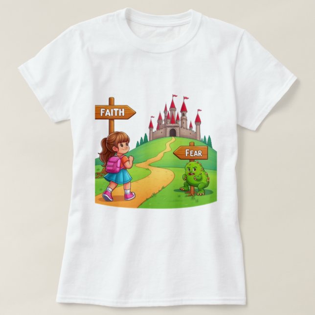 T-shirt La foi sur la peur (Design devant)