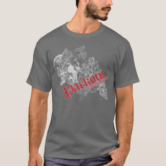 T-shirt La forme physique est notre armure (foncée/rouge)