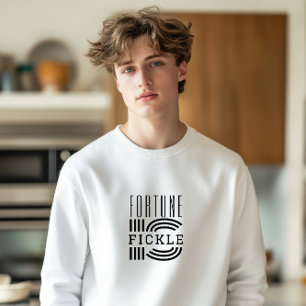 T-shirt La fortune est inconstante blanc noir motivationne