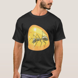T-shirt La fourmi dans l'ambre Insecte Arbre Résine Bijoux