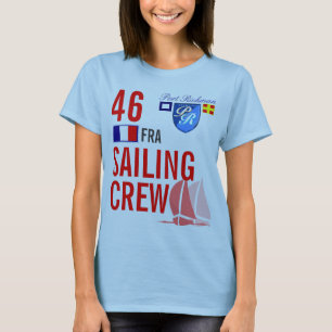 T-shirt La France FRA naviguant nautique Girly d'équipage