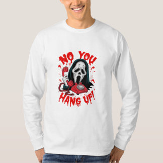T-shirt la franchise _Scream_ détenant un redphone