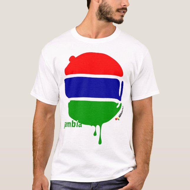 T-shirt La Gambie laisse tomber le blanc (Devant)