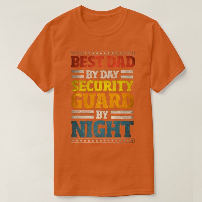 T-shirt La Garde De Sécurité Offre Le Meilleur Papa Par Jo (Design devant)