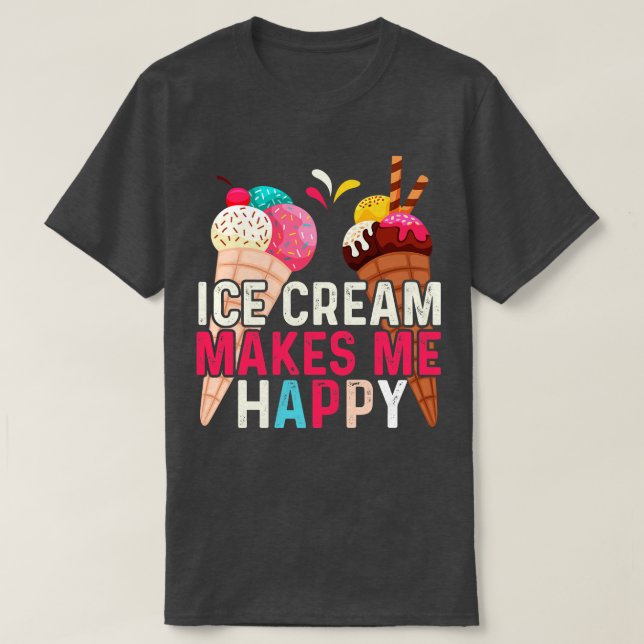 T-shirt La glace me rend heureux (Design devant)