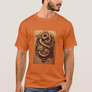 T-shirt La grâce du serpent : forme de tatouage de concept