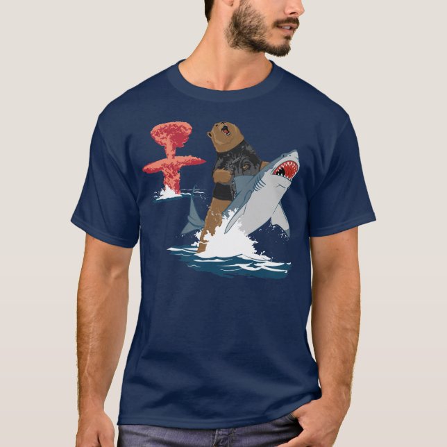 T-shirt La Grande Évasion - cavalerie de requins-ours (Devant)