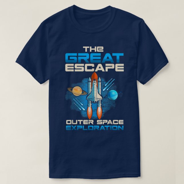 T-shirt La grande fusée d'érosion spatiale de l'espace ext (Design devant)