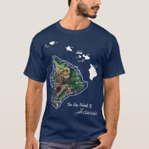 La Grande Île d'Hawaï avec les îles hawaïennes