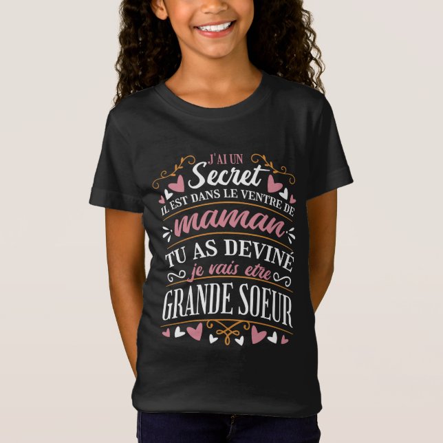 T-Shirt LA GRANDE SOEUR BIG SISTER CITE FRANÇAISE (Devant)
