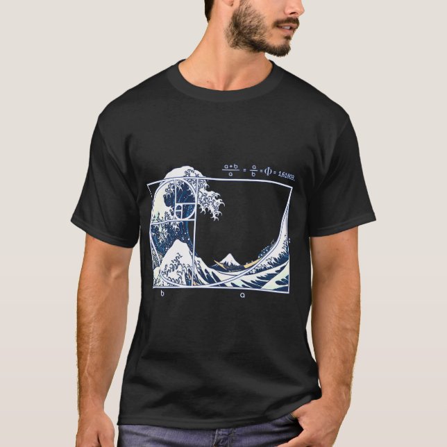 T-shirt La grande vague de Fibonacci (Devant)