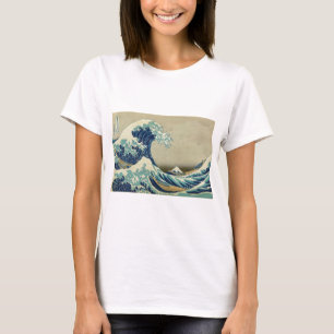T-shirt La grande vague outre de Kanagawa par Katsushika
