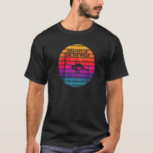 T-shirt La Gravité Est Pour Les Faibles Couleurs Rétro Cou