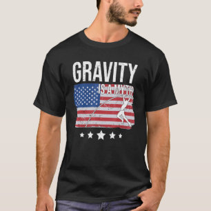 T-shirt La Gravité Est Un Mythe American Flag Pot Vault