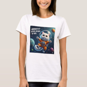 T-shirt La gravité ? Jamais entendu parler d'elle. Joli ch