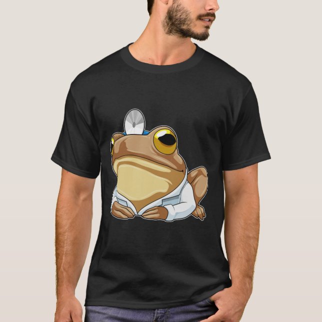 T-shirt La grenouille comme docteur avec le manteau du doc (Devant)