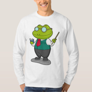 T-shirt La grenouille comme enseignant avec livre