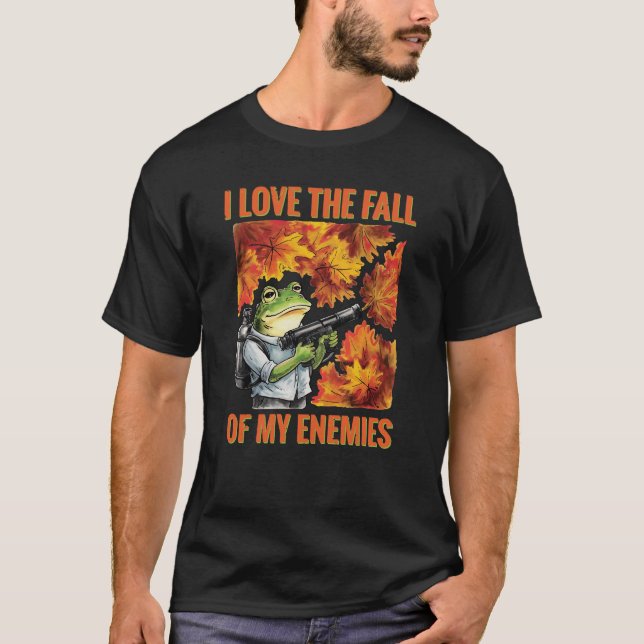 T-shirt La grenouille guerrière d'automne tombe pour vos e (Devant)