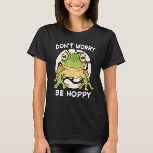 T-shirt La grenouille ne s'inquiète pas être Hoppy cad Cat