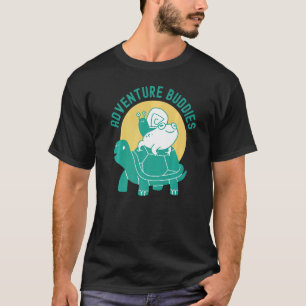 T-shirt La Grenouille Tortue Et L'Escargot Sont Piggyback 
