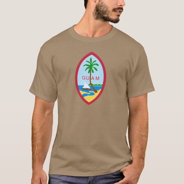 T-shirt La GUAM - emblème/drapeau/manteau des bras/symbole (Devant)