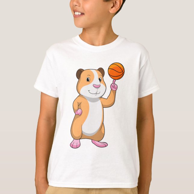 T-shirt La Guinée joue au basket-ball avec le basket-ball. (Devant)
