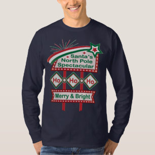 T-shirt La guirlande rétro du Père Noël – Ho Ho Ho Joyeux