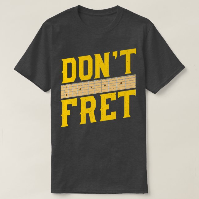 T-shirt La Guitare Drôle Ne Fret Pas La Musique Vintage (Design devant)