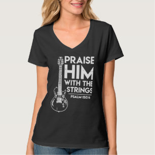 T-shirt La Guitare L'Éloge Avec Les Cordes Psaume