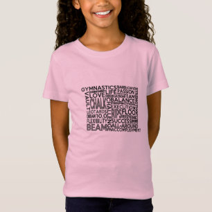 T-Shirt La gymnastique badine la pièce en t de bloc de mot