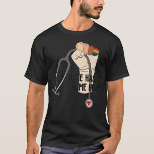 T-shirt La haine n'a pas de domicile ici Assistant Médica