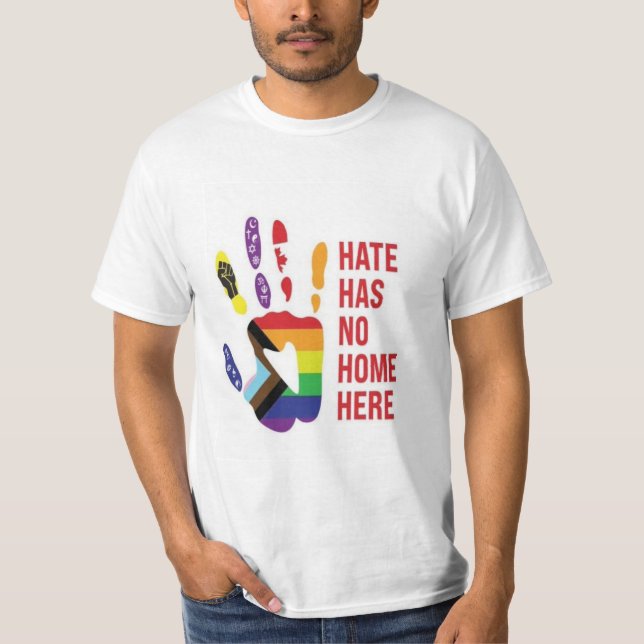 T-shirt La haine n'a pas sa place ici (Devant)