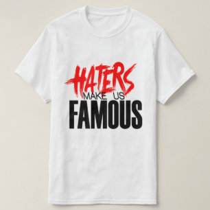 T-shirt La haine nous rend célèbres Rouge/Blanc