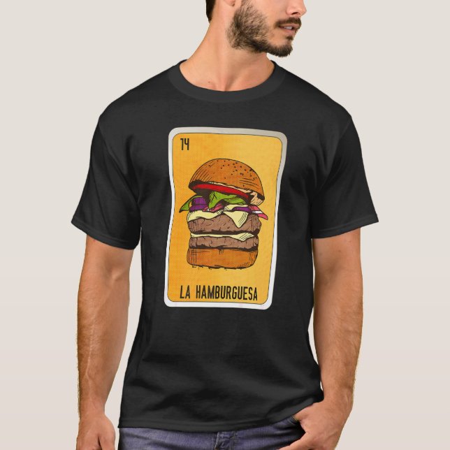 T-shirt La Hamburguesa Mexicaine Lotterie Bingo Cartes (Devant)