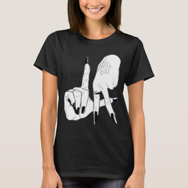 T-shirt LA Hands Witch Original Los Angeles Hand Sign Hall (Devant)