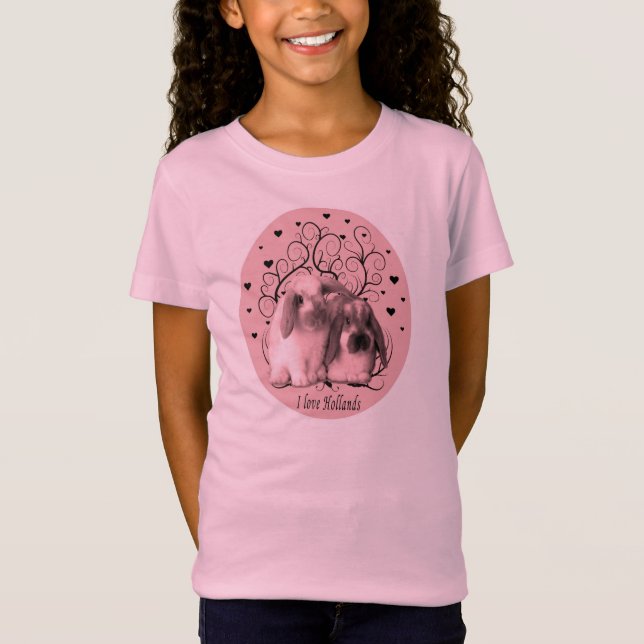 T-Shirt La Hollande taille la chemise de filles (Devant)